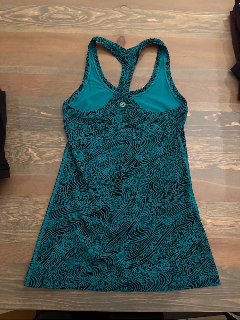 Lululemon soft Teal & Black Racerback Tank - Picture 3 of 3